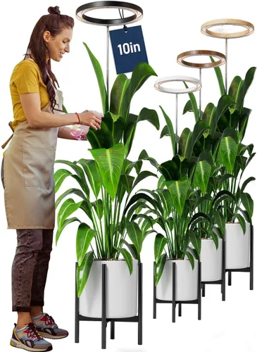 Vista 11 de Luces de cultivo de 10 pulgadas para plantas de interior de espectro completo, 160 luces LED grandes para plantas de interior, lámpara de cultivo