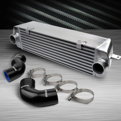 Vista 13 de G-PLUS Intercooler de sobrecarga de montaje superior de aluminio atornillado compatible con Mini Cooper 2002-2006
