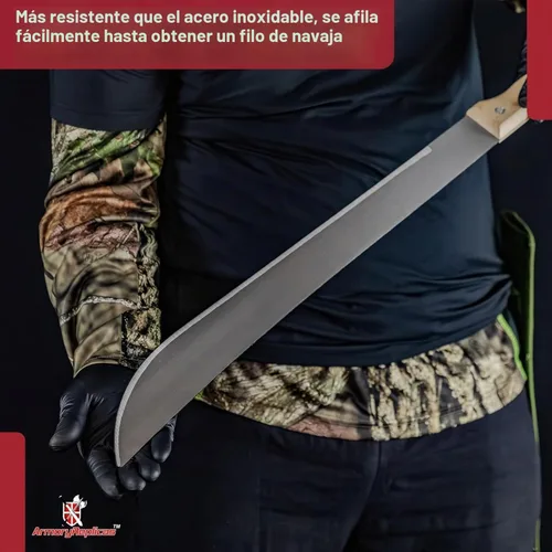 Vista 7 de Armory Replicas Cuchillo de machete de espiga completa - Herramienta multiusos para acampar al aire libre