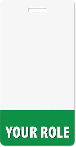 Vista 6 de Personalizado Badge Buddy – en color rosa bebé – vertical – tarjeta de respaldo de doble cara – duradera y resistente al agua ideal para profesores