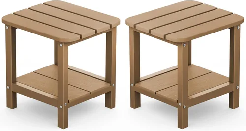 Vista 16 de SERWALL Mesa auxiliar Double Adirondack, Mesa auxiliar de forma rectangular, Negra