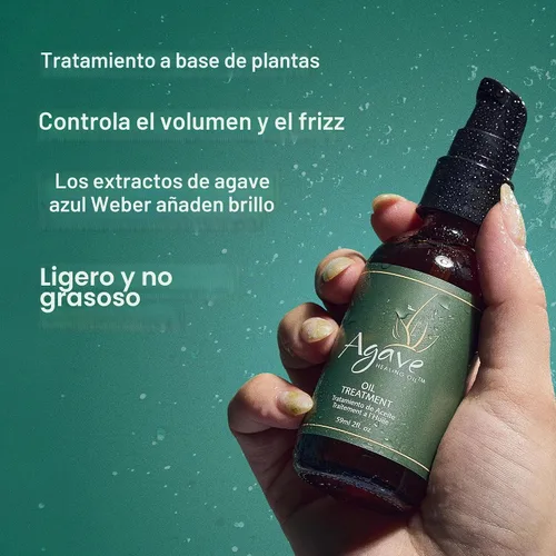 Vista 4 de Agave Healing Oil Tratamiento, aceite suavizante para el cabello, 2 onzas