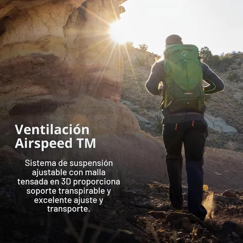 Vista 2 de Osprey Stratos 24L Mochila de senderismo para hombre, azul cetáceo