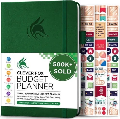 Vista 41 de Clever Fox Planificador de presupuesto de bolsillo, mini cuaderno de seguimiento de gastos. Organizador de presupuestos mensual, cuaderno