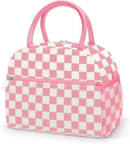 Vista 11 de Coobiiya Lonchera térmica de 12 litros para mujeres y hombres, lonchera de pana reutilizable, lonchera de gran capacidad con forro resistente a fugas