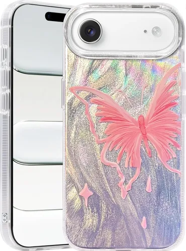 Vista 121 de I-MGAE-IN-AR Funda compacta para iPhone 11, diseño de mariposa, marco de protección de lente de cámara con diamante 3D, bonitas fundas protectoras