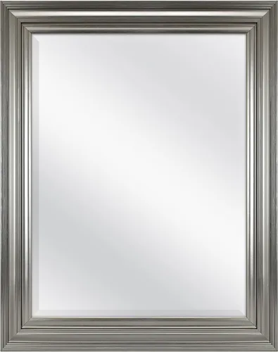 Vista 28 de MCS Simplicity - Espejo de pared grande de 21.5x25.5 pulgadas, espejo negro con detalle biselado, espejo para colgar en pared vertical u horizontal