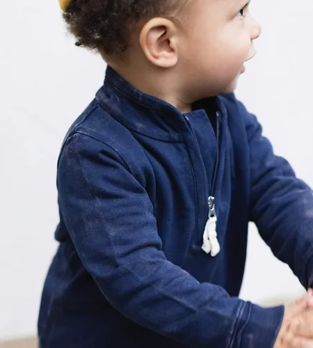 Vista 3 de Burt's Bees Baby Sudaderas unisex para bebé, chaquetas ligeras con cremallera, abrigos con capucha, algodón orgánico