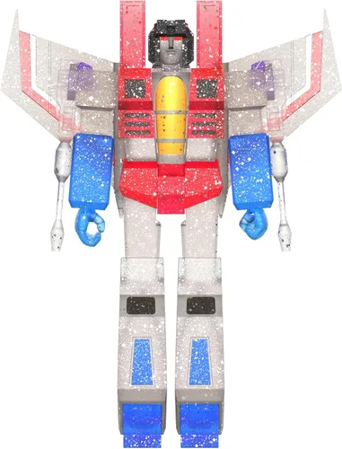 Vista 6 de Super7 Transformers Arcee (rosa y naranja) - Figura de acción de Transformers de 3.75 pulgadas con accesorio, coleccionables clásicos de dibujos