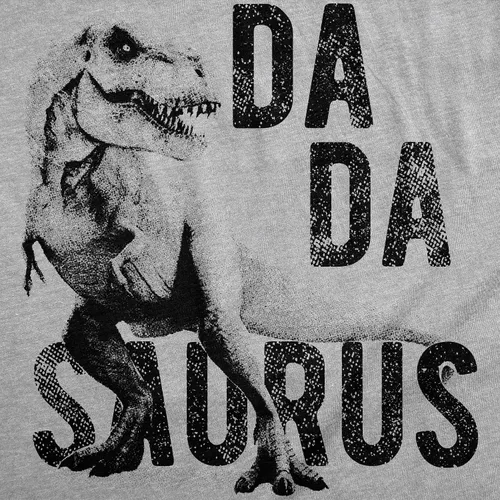 Vista 2 de Camiseta divertida para hombre con diseño de dinosaurio para el día del padre