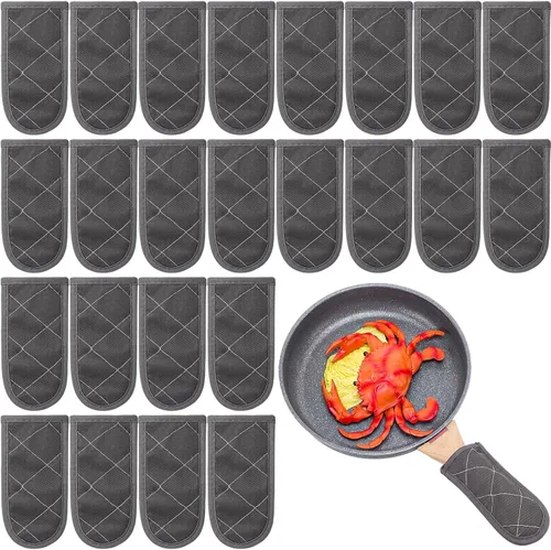 Vista 10 de Dandat Juego de 12 fundas de mango caliente para reemplazo diario, fundas de mango de bandeja de regalo, resistentes al calor, funda de soporte