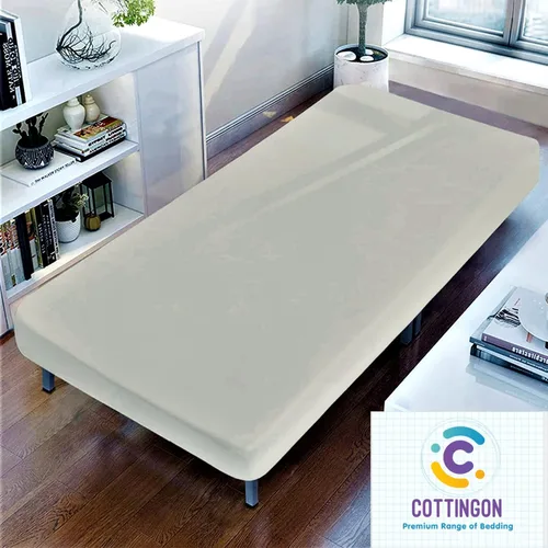 Vista 5 de Sábana bajera ajustable de tamaño para catre de 30" x 75", 100% algodón egipcio, perfecta para literas de campamento/casas rodantes/camas de Gris
