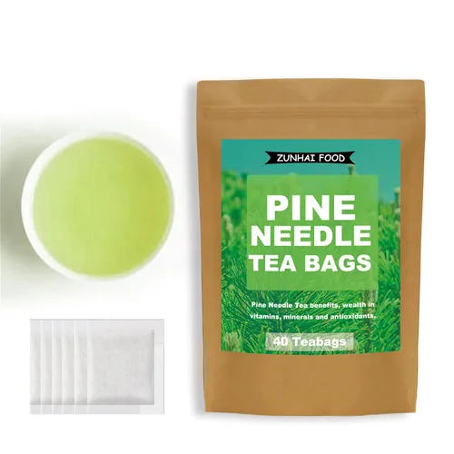 Vista 3 de Bolsas de té de aguja de pino, 40 bolsitas de té, té de hierbas de agujas de pino