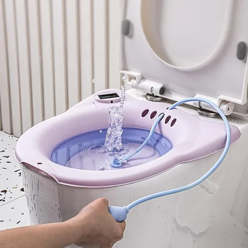 Vista 2 de Bañera eléctrica para hemorroides, asiento de inodoro, cuidado posparto, bañera para adultos y mujeres, kit de baño para mujeres, kit de baño