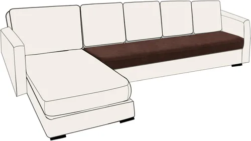 Vista 98 de UNBBRRL Fundas de cojín de asiento para sofá, elásticas, funda de cojín individual para sofá, fundas de cojín para sofá, fundas de héroe protegen