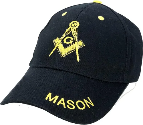Vista 2 de Freemason Mason Lodge Symbol Gorra de béisbol ajustable bordado 3D