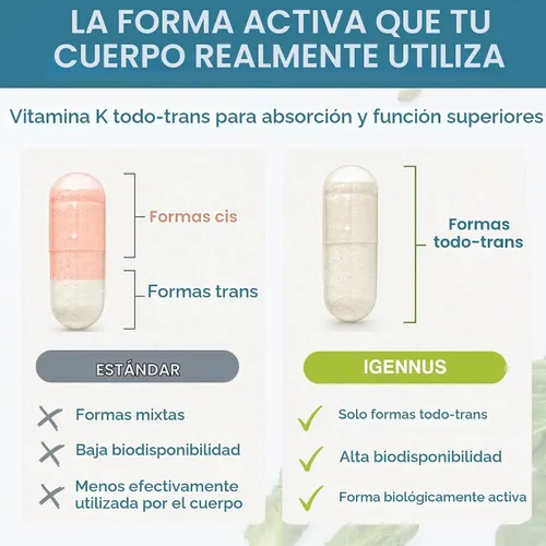 Vista 3 de Complejo de vitamina K de espectro completo Igennus, K1 y K2