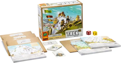 Vista 4 de Trek 12 Himalaya - Juego de mesa - Embárcate en una aventura de estrategia y habilidad del Himalaya. Juego de rodar y escribir para niños y adultos