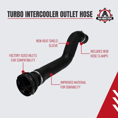 Vista 3 de Tubo de salida Turbo Intercooler de repuesto por AA Ignition – Compatible con Ford 6.7L Powerstroke – 2017, 2018, 2019 F-250, F-350, F-440, F-550