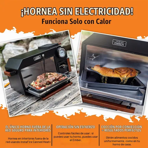 Vista 3 de Horno InstaFire Ember (compacto, fuera de la red, camping, emergencia)