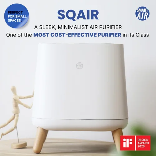 Vista 8 de Smart Air (AKA Smart Health) Purificador de aire Sqair H13 HEPA y carbón activado Limpia hasta 900 pies cuadrados/30 minutos, 23-52 dB Para