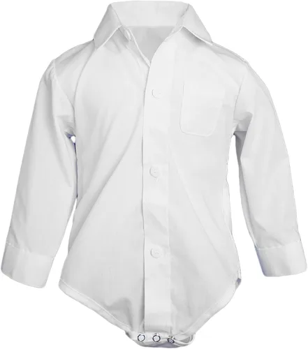 Vista 4 de Mameluco unisex de polialgodón con botones y cuello para bebé