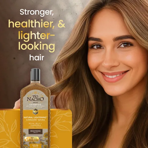 Vista 3 de TIO NACHO Shampoo Aclarado natural con jalea real y manzanilla 14 onzas líquidas
