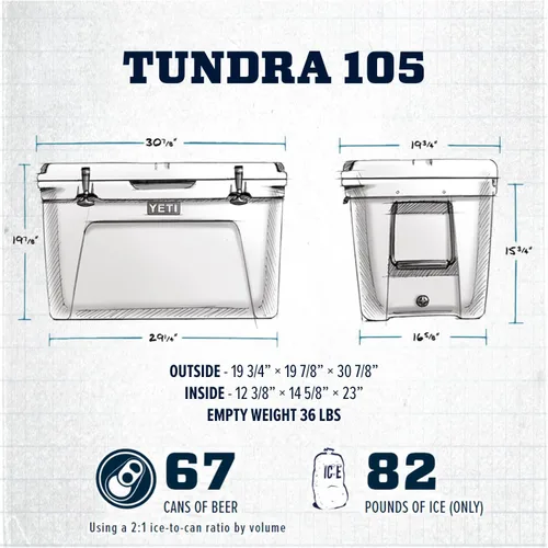 Vista 2 de YETI Tundra 105 - Enfriador, color blanco