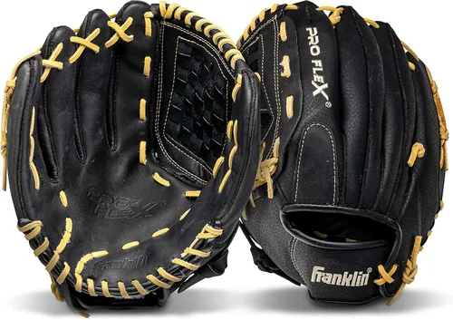Vista 7 de Franklin Sports Baseball Glove - Proflex Adult Baseball + Softball Glove - Outfield + Infield - Right and Left Hand