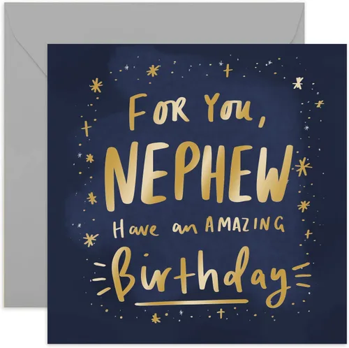 Vista 9 de Old English Co. - Tarjeta de felicitación de cumpleaños increíble para el mejor hermano, tarjeta de felicitación masculina de estrellas cósmicas