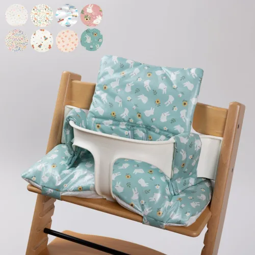 Vista 14 de Stokke Tripp Trapp - Juego de cojines impermeables y compatibles, fáciles de limpiar, hechos de tela de Corea, 100% algodón, juego de cojines