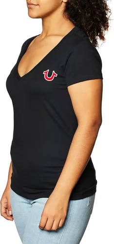 Vista 4 de True Religion Women's V-Neck Buddha Logo Tee