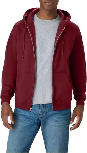 Vista 16 de Hanes Ecosmart - Sudadera con capucha y cremallera completa para hombre Ceniza