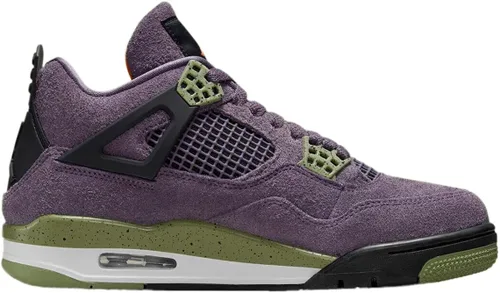 Vista 2 de Women's Jordan 4 Retro Canyon PurpleSafety Orange (AQ9129 500)