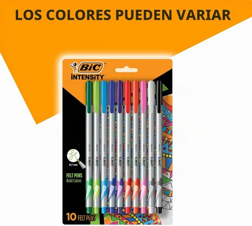 Vista 2 de BIC Rotuladores Intensity Fineliner de punta media (0.03 in), 10