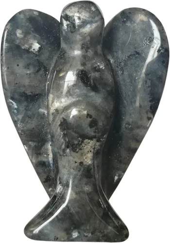 Vista 18 de Estatua de ángel guardián de oración de cristal curativo africano natural, 2 pulgadas, tallado en bolsillo, figuras de piedra de palma