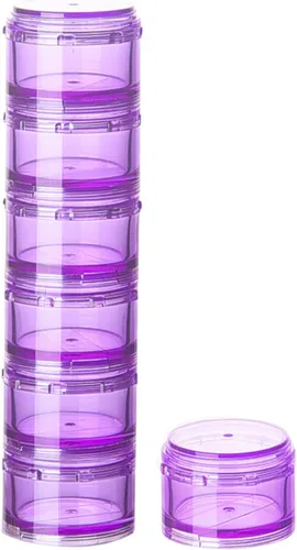 Vista 15 de Organizador de píldoras apilable, estuche de píldoras de viaje de 7 días, pastillero para bolsillo, contenedor portátil de vitaminas y medicamentos