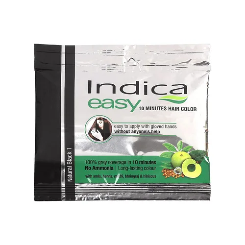 Vista 4 de Indica Easy Shampoo Based Hair Colour Black Pack de 3