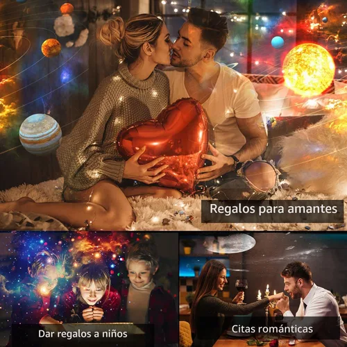 Vista 8 de Planetarium - Proyector de galaxia Pro para dormitorio, proyector de estrellas con luz de galaxia con 13 discos Galaxy reemplazables 4K, rotación