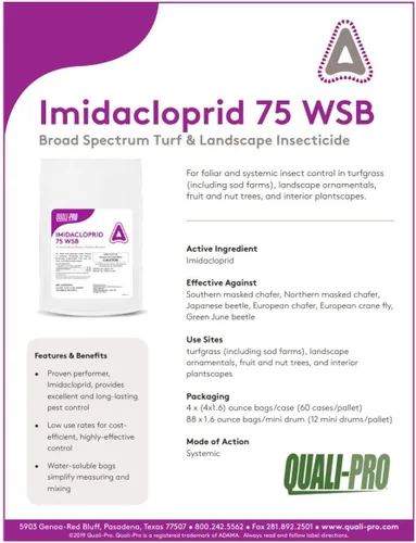 Vista 2 de Imidacloprid 75 WSB Genérico Mérito 75 WSB 4 bolsas de 1.6 oz