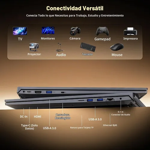 Vista 3 de EKY Portátil de 18,5 pulgadas, 16 GB de RAM, SSD de 1 TB, computadora