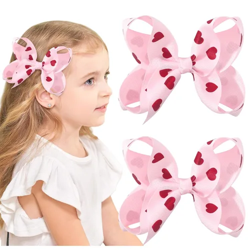 Vista 15 de YHXX YLEN Pinzas para el cabello para niñas, 2 unidades Cuadros con purpurina de 3 pulgadas