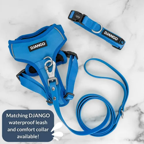 Vista 9 de DJANGO Tahoe Arnés para perro sin tirones, arnés para perros pequeños con clips delanteros y traseros para uso diario, ajustable, acolchado