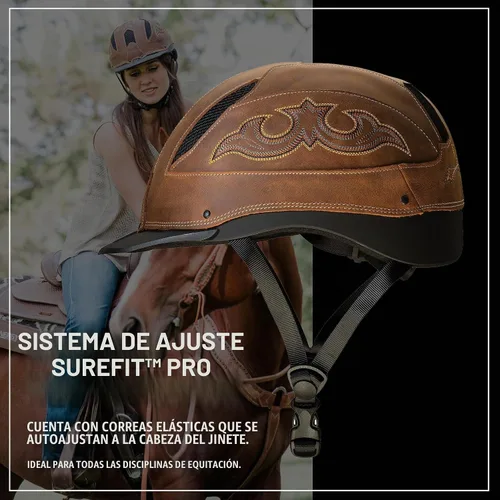 Vista 4 de Troxel Cheyenne Rugged Horse Riding Helmet, Low-Profile, Self-Adjustable Design, Safety Horseback Riding Gear