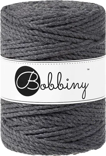 Vista 3 de Bobbiny Cordón de macramé XXL de 0.197 in y 3 capas (aguamarina), 108 yds/330 pies (100% algodón reciclado)
