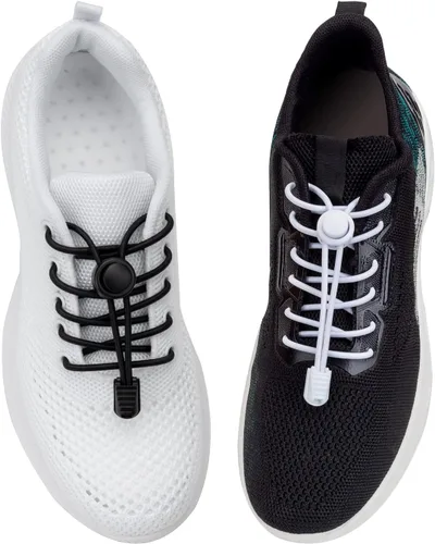 Vista 2 de 5 pares de cordones sin atar para adultos, cordones elásticos para zapatos, cordones de zapatos sin atar, cordones para zapatos para niños