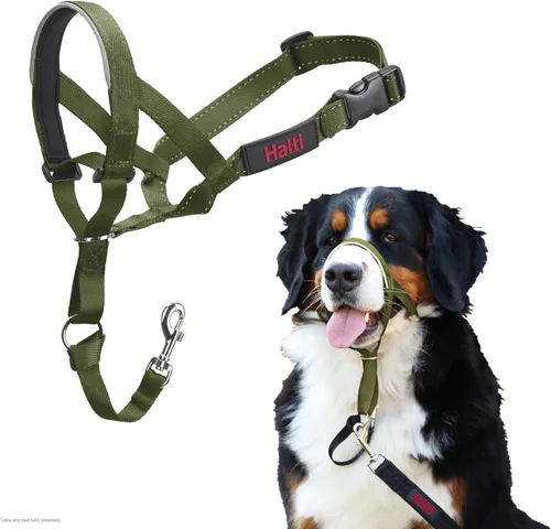 Vista 20 de Collar Halti - Detén a tu perro de tirar de la correa. Ajustable, reflectante y ligero, con banda nasal acolchada. Collar anti-tirón de Negro
