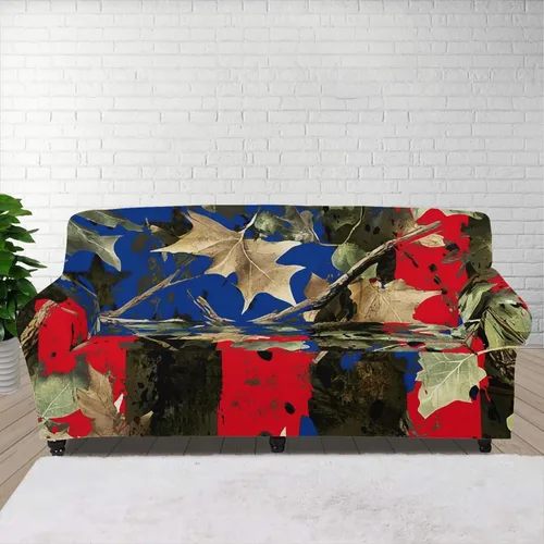 Vista 118 de ZOUTAIRONG Fundas elásticas para sofá con estampado de ramas de camuflaje 3D para sofá, funda para muebles de un solo cojín, decoración del hogar u