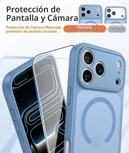 Vista 4 de FNTCASE - Funda para teléfono 18 Pro, funda para teléfono 17 Pro, compatible con Magsafe
