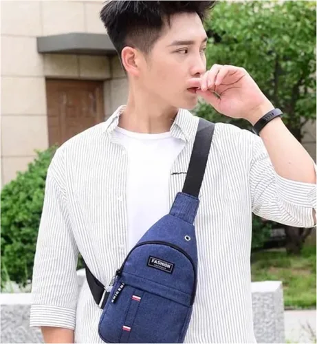 Vista 4 de Bolso bandolera atlético de moda, bolso versátil para el pecho para hombres y mujeres, mochila de hombro perfecta para gimnasio y viajes